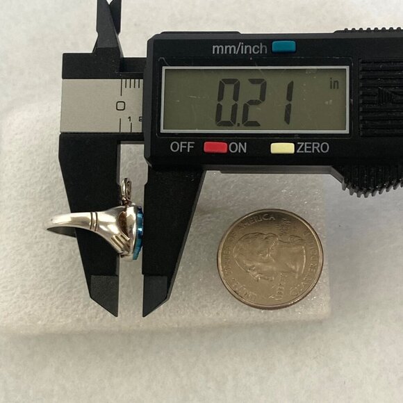 Sterling Silver 925 Ireland JMH Jewelry Claddagh Titanium Druzy Heart Ring 5.75 - Picture 14 of 16